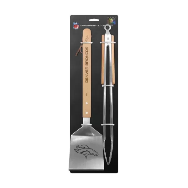 sportsvault Denver Broncos 2-Piece BBQ Utensil Set