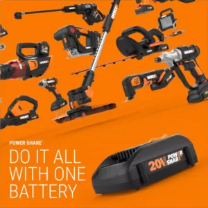 Worx POWER SHARE 20-Volt Worxsaw 3-3/8 in. Compact Circular Saw (Tool Only)