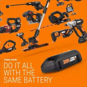 Worx POWER SHARE 20-Volt 6-1/2 in. Circular Saw ExacTrack