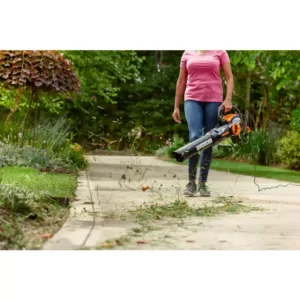 Worx 70 MPH 620 CFM 12-Amp Electric 3-in-1 Blower/Mulcher/Yard Vacuum Handheld Trivac with Shoulder Strap