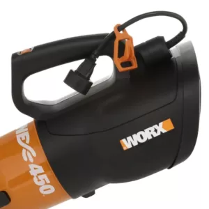 Worx 7.5 Amp, 120 mph, 450 cfm, 2 Speed TURBINE Electric Leaf Blower