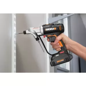 Worx POWER SHARE 20-Volt Switchdriver Cordless 1/4 in. Drill and Driver with 67-Piece Accessory Kit