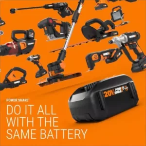 Worx POWER SHARE 20-Volt 7 in. 4.0 Ah Lithium-Ion Robotic Landroid M Mower, Brushless Wheel Motors, Wifi Plus Phone App