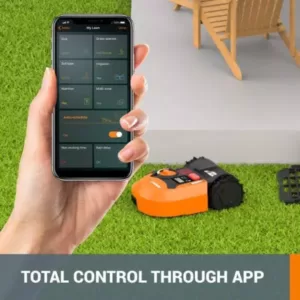 Worx POWER SHARE 20-Volt 7 in. Robotic Landroid Mower, Brushless Wheel Motors, Wifi Plus Phone App with GPS Module Included