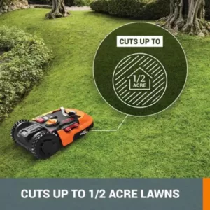 Worx POWER SHARE 20-Volt 9 in. Robotic Landroid Mower, Brushless Wheel Motors with Wifi Plus Phone App