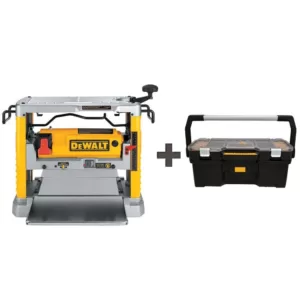 DEWALT 12-1/2 in. Portable Thickness Planer with Three Knife Cutter-Head with 24 in. Tote with Organizer