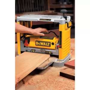 DEWALT 12-1/2 in. Portable Thickness Planer with Three Knife Cutter-Head with 24 in. Tote with Organizer