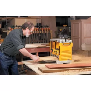 DEWALT 12-1/2 in. Portable Thickness Planer with Three Knife Cutter-Head with 24 in. Tote with Organizer