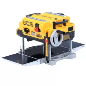 DEWALT 15 Amp Corded 13 in. Heavy-Duty 2-Speed Thickness Planer with (3) Knives, In Feed Table and Out Feed Table