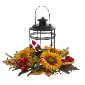 Nearly Natural Sunflower Berry Artificial Arrangement Candelabrum