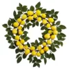 Nearly Natural 24 in. Lemon Wreath