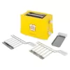 Nostalgia 4-Slice Yellow Wide Slot Grilled Cheese Toaster