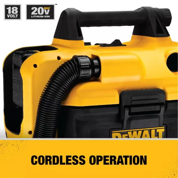 DEWALT 2 Gal. Max Cordless Wet/Dry Vacuum without Battery and Charger