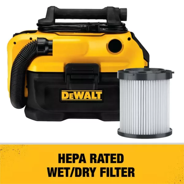 DEWALT 2 Gal. Max Cordless/Corded Wet/Dry Vacuum