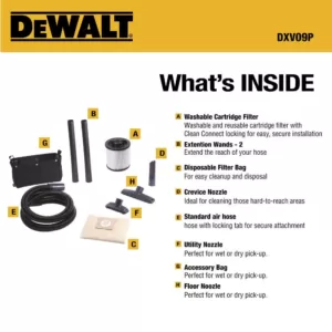 DEWALT 9 Gal. 5 Peak HP Wet/Dry Vacuum