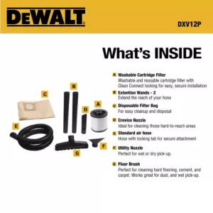 DEWALT 12 Gal. Poly Wet/Dry Vac