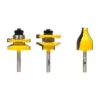 Yonico Raised Panel Cabinet Door with Vertical Panel Raiser Ogee 1/4 in. Shank Carbide Tipped Router Bit Set (3-Piece)