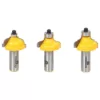 Yonico Edge Forming Medium Designer 1/2 in. Shank Carbide Tipped Router Bit Set (3-Piece)