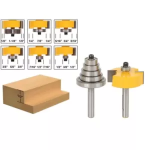 Yonico Rabbet with 6 Bearing 1/4 in. Shank Carbide Tipped Router Bit