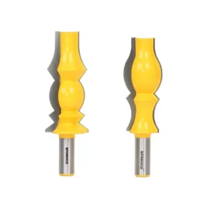 Yonico Crown Molding 1/2 in. Shank Carbide Tipped Router Bit Set (2-Piece)