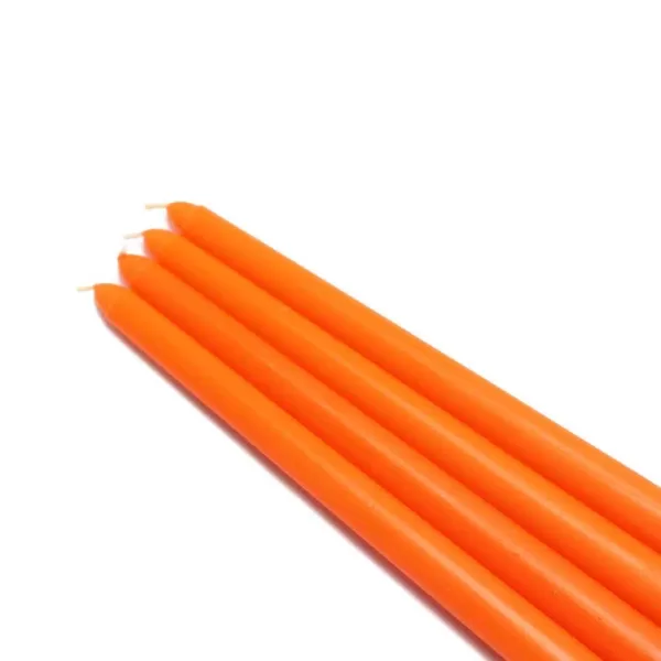 Zest Candle 12 in. Orange Taper Candles (12-Set)