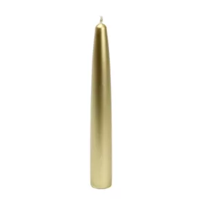 Zest Candle 6 in. Metallic Gold Taper Candles (12-Set)