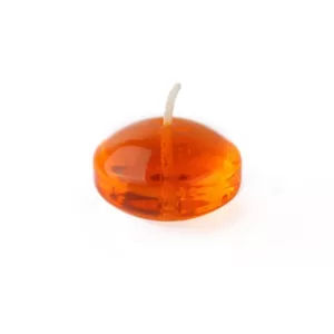 Zest Candle 1.75 in. Clear Orange Gel Floating Candles (Box of 12)