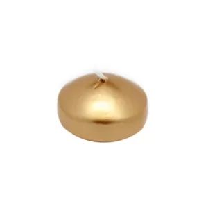 Zest Candle 1.75 in. Metallic Gold Floating Candles (Box of 24)