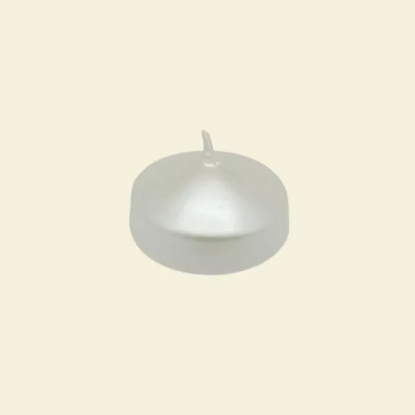 Zest Candle 1.75 in. Pearl White Floating Candles (Box of 24)