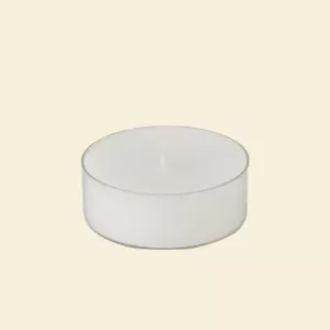 Zest Candle 2.25 in. White Mega Oversized Tealights Candles (12-Box)