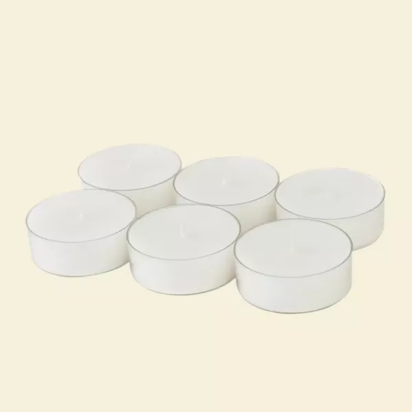 Zest Candle 2.25 in. White Mega Oversized Tealights Candles (12-Box)