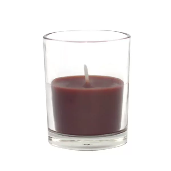 Zest Candle 2 in. Brown Round Glass Votive Candles (12-Box)