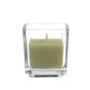 Zest Candle 2 in. Sage Green Square Glass Votive Candles (12-Box)