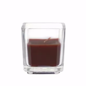 Zest Candle 2 in. Brown Square Glass Votive Candles (12-Box)